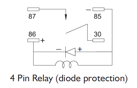 Sample Wiring Diagrams for a 4 Pin Normally Open Relay Image 2