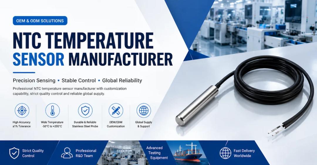 Fabricante de sensores de temperatura NTC: Guía OEM para soluciones de detección fiables