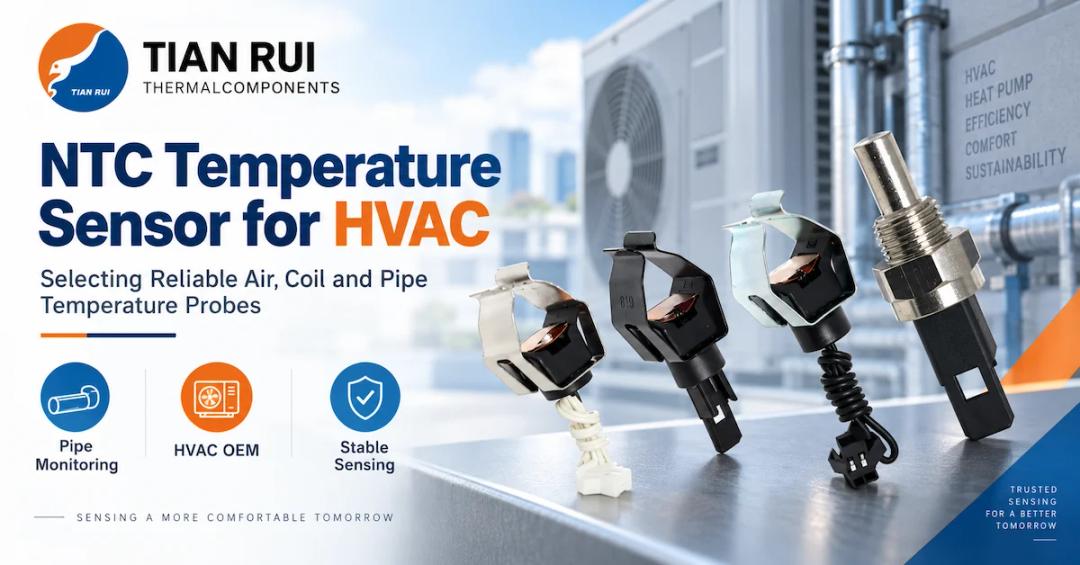 Capteur de température NTC pour systèmes CVC : sélection des sondes d’air, de serpentin et de tuyauterie pour les systèmes OEM