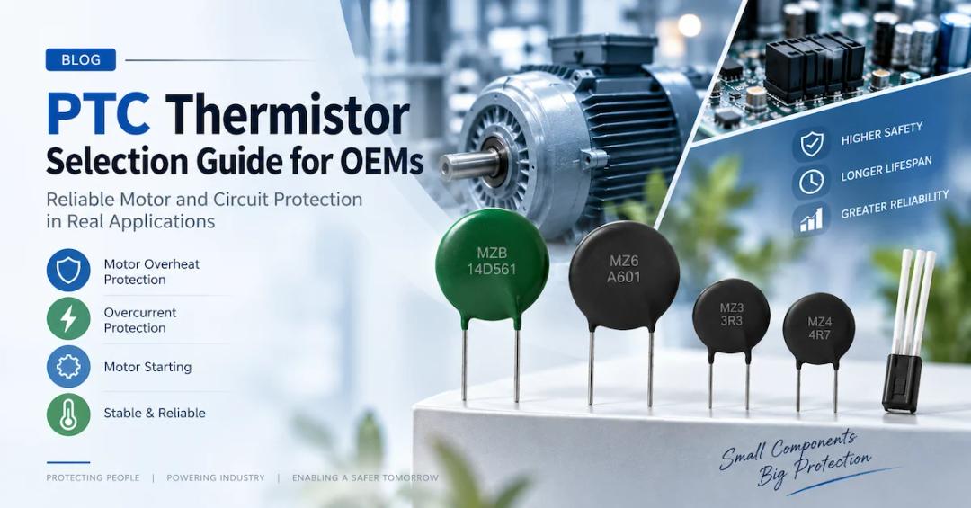 PTC Thermistor Selection Guide for OEM Motor and Circuit Protection: Types, Ratings, and Procurement Checklist
