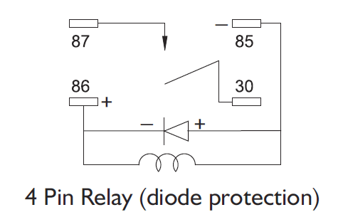 Sample Wiring Diagrams for a 4 Pin Normally Open Relay Image 2